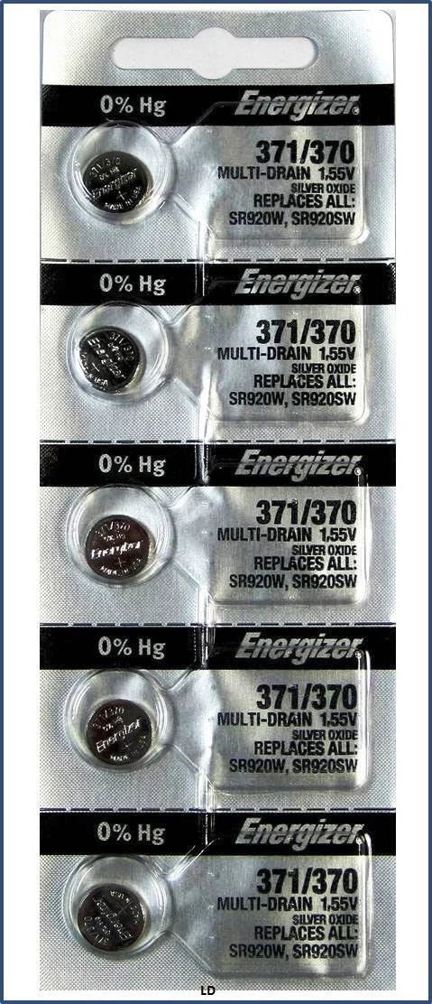 ENERGIZER 371 370 D371 D370 SR920W SR920SW Brand New Battery Authorized Seller