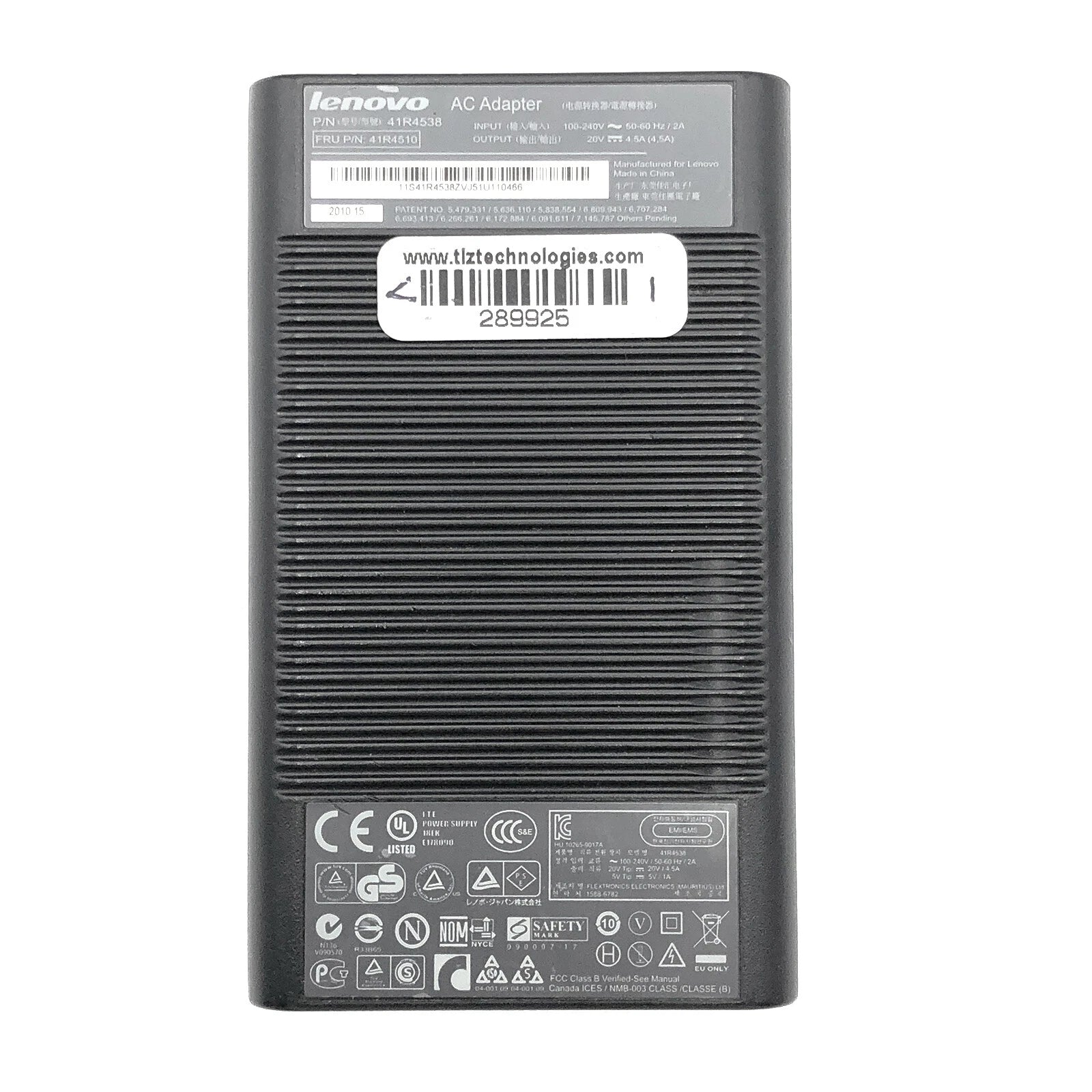NEW Genuine Lenovo 41R4538 41R4510 90W AC Power Supply Adapter 20V 4.5A