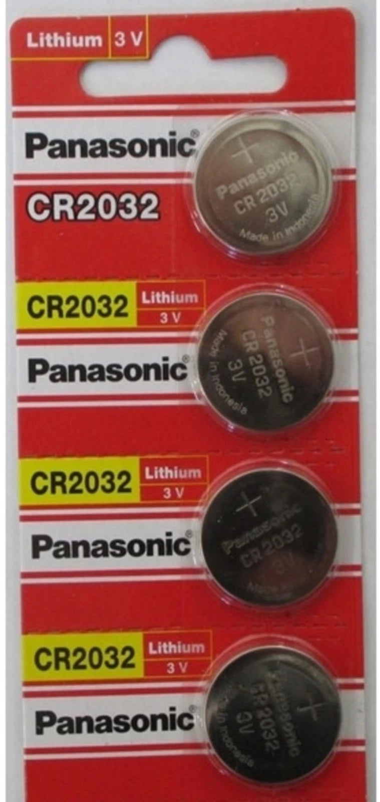 4 Pcs Fresh Panasonic Lithium ECR2032 CR2032 CR 2032 3V Battery