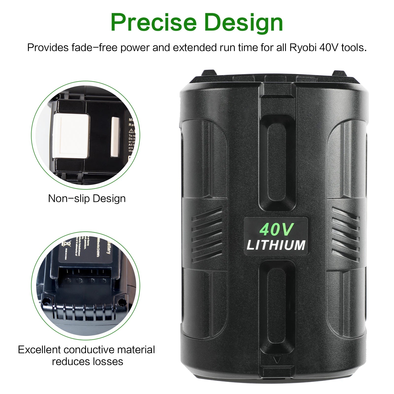 40V 6.0Ah Battery For Ryobi 40 Volt Lithium OP4060 OP4030 OP4050 OP40602 OP40261