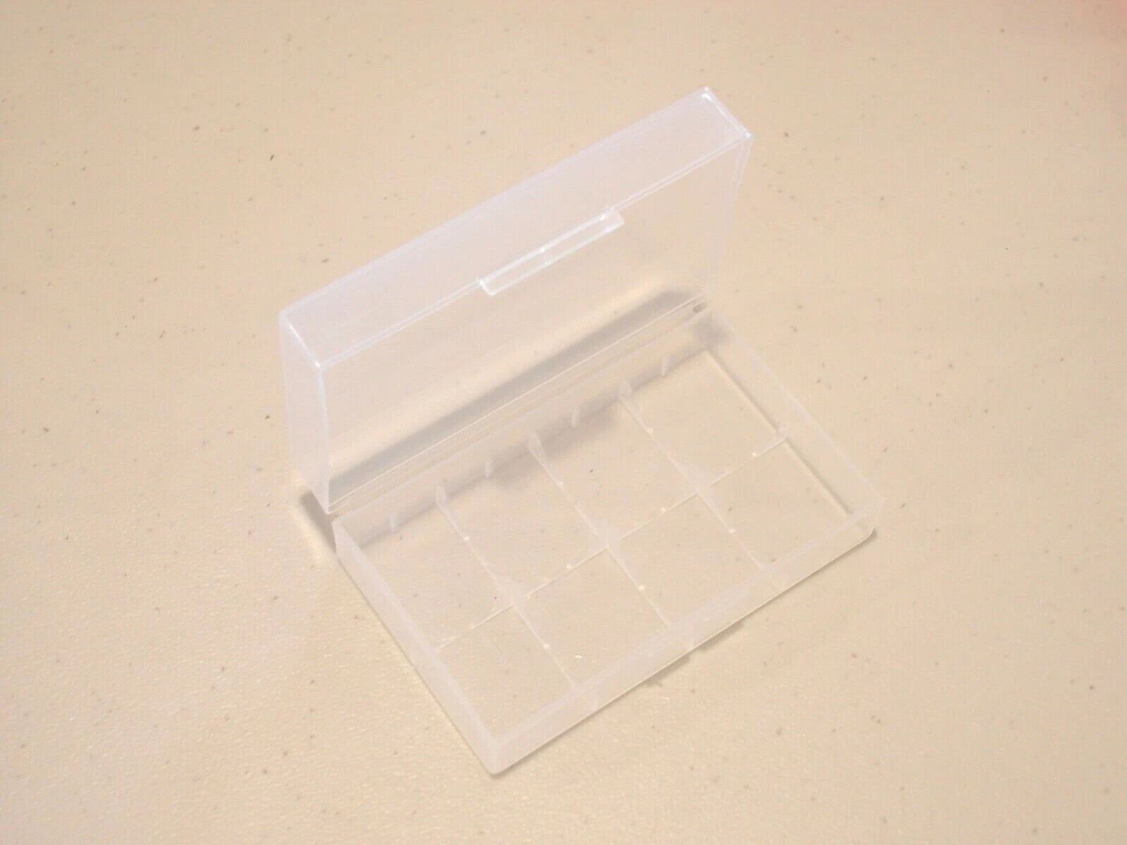 1 pc 20700 21700 PLASTIC STORAGE PROTECTIVE CASE HOLDER BOX BATTERY CLEAR 2-bay