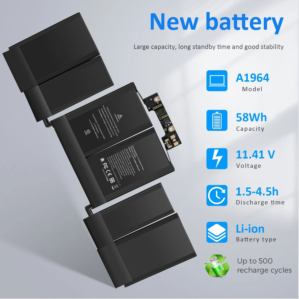 Battery A1964 For Apple MacBook Pro 13" A1989 Mid 2018 2019 A2251 2020 EMC 3214