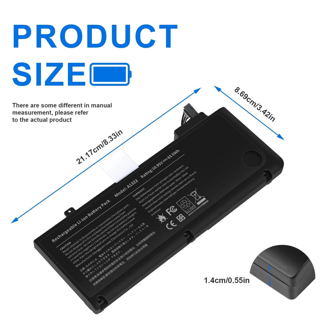 ?LOT A1322 Battery For Macbook Pro 13" A1278 Mid 2009/2010/2011/2012 TOP Quality