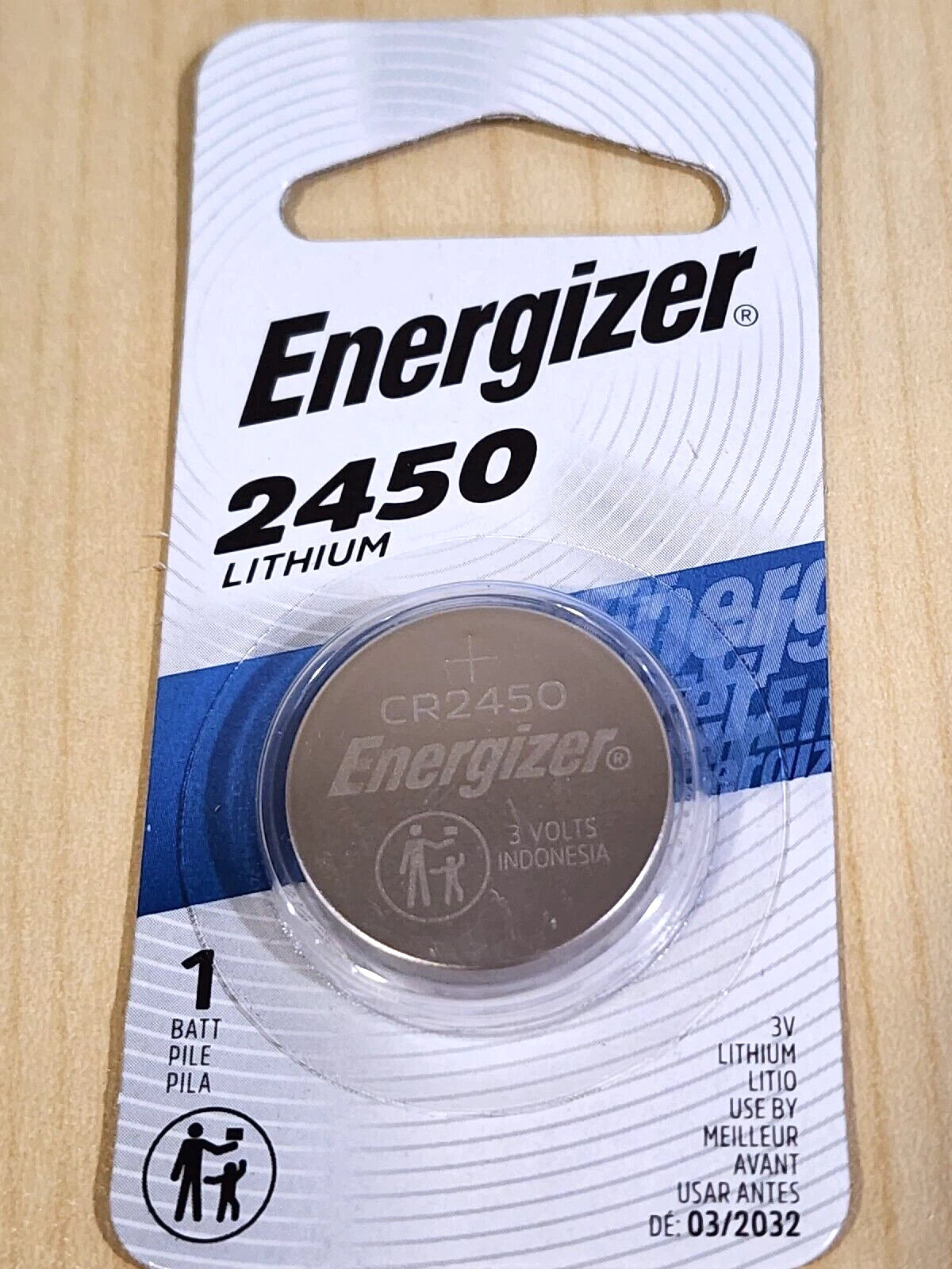 Single Pack ENERGIZER CR2450 ECR2450 3V Coin Cell Lithium Battery EXP. 2032