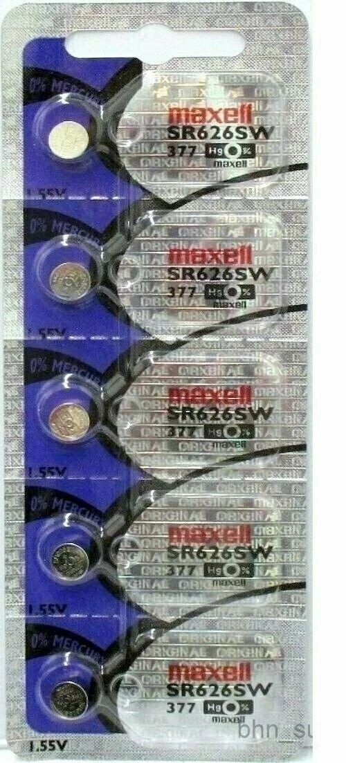 Maxell Button Cell SR626SW 377 Pack of 10 Batteries