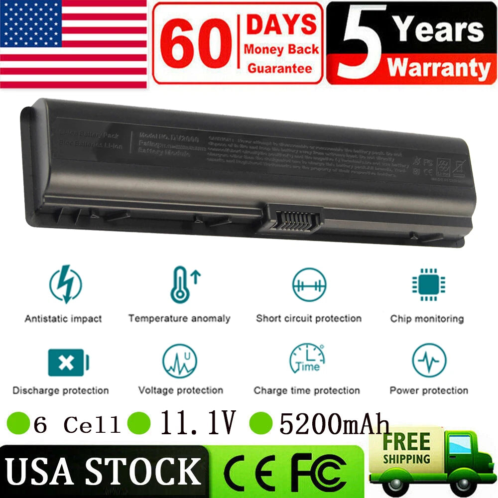 6Cell DV2000 Battery For HP Pavilion dv6000 DV6100 dv6500 G6000 G7000 411462-421