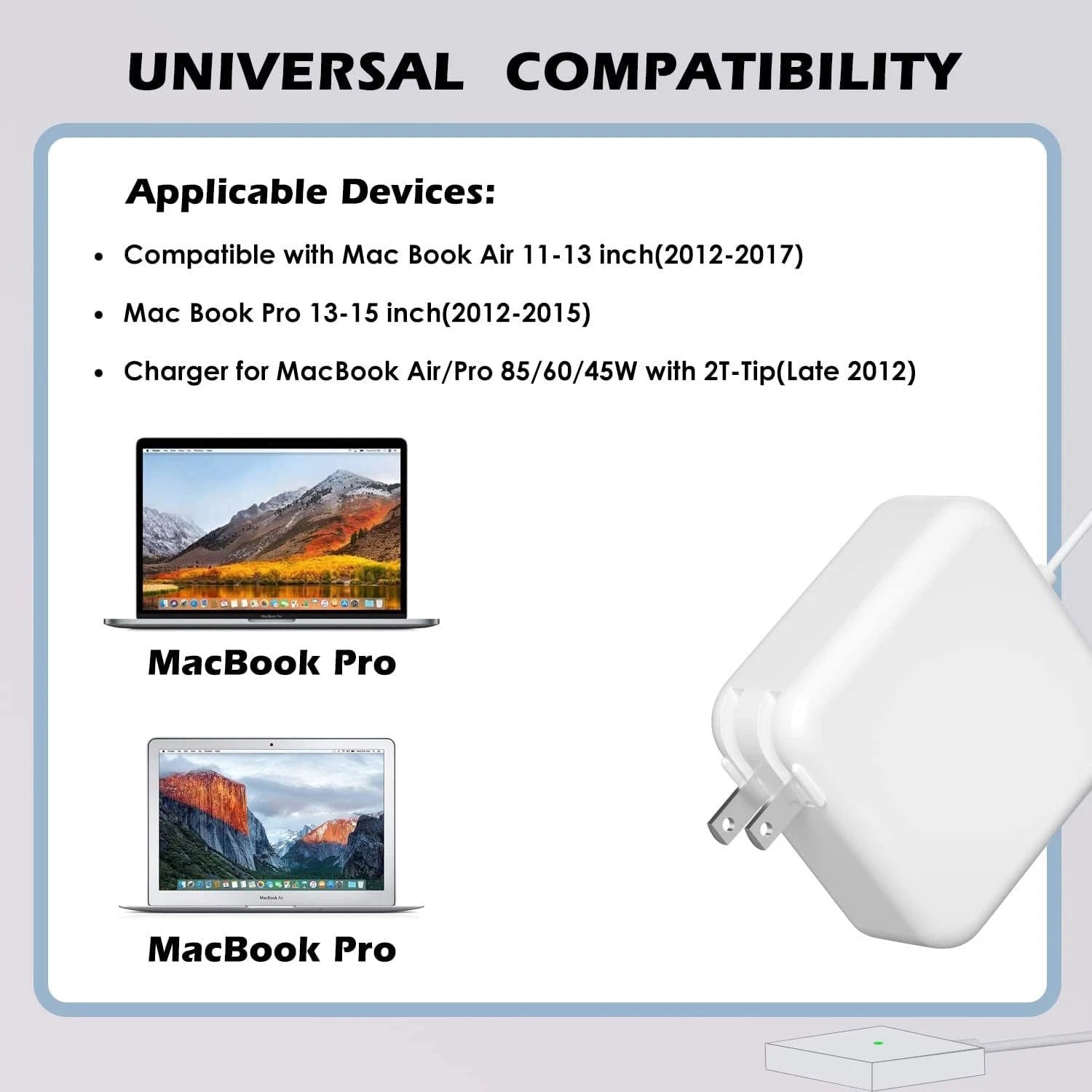 85W T-Tip Mag 2 Adapter Charger For APPLE MACBOOK PRO RETINA 15" Mid2012-Mid2015