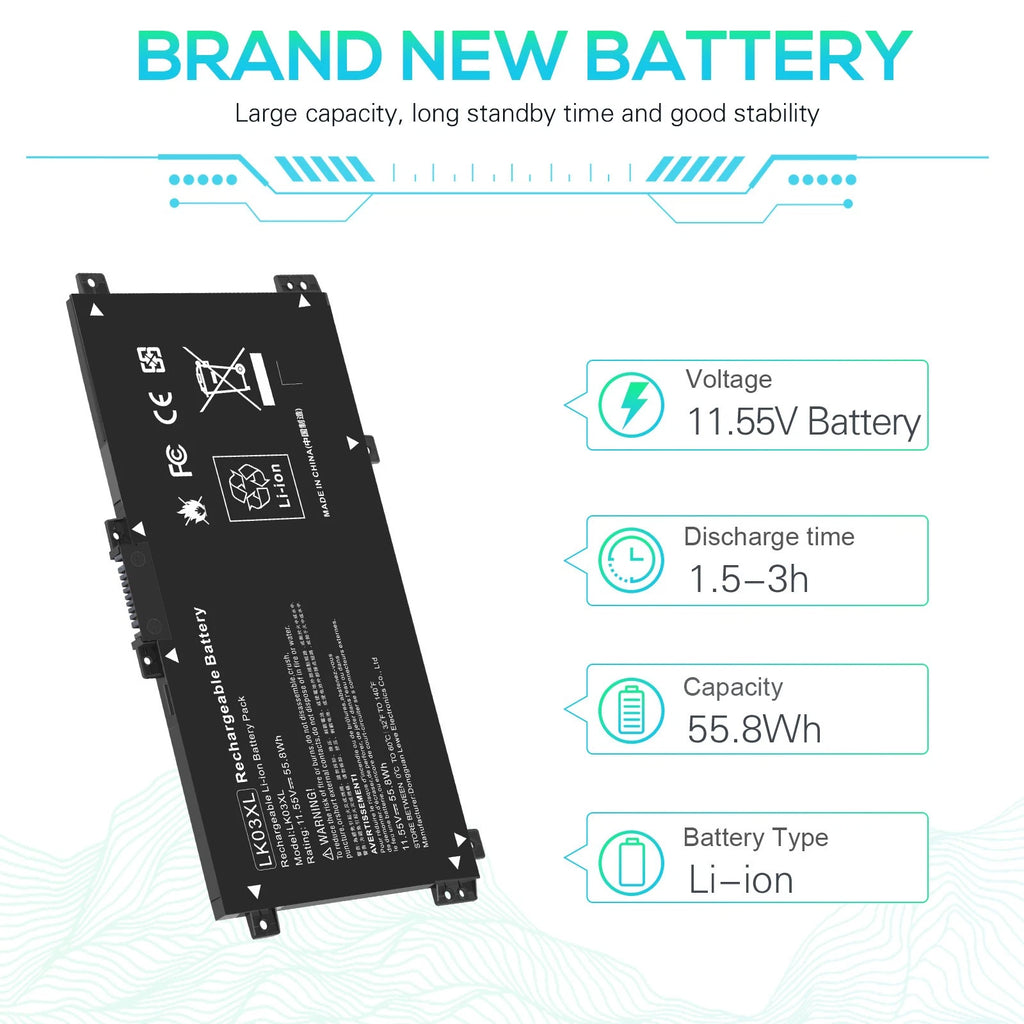 ?LK03XL Battery For HP ENVY X360 17-AE 17-CE 15-BP 15-BQ 916368-421 916814-855