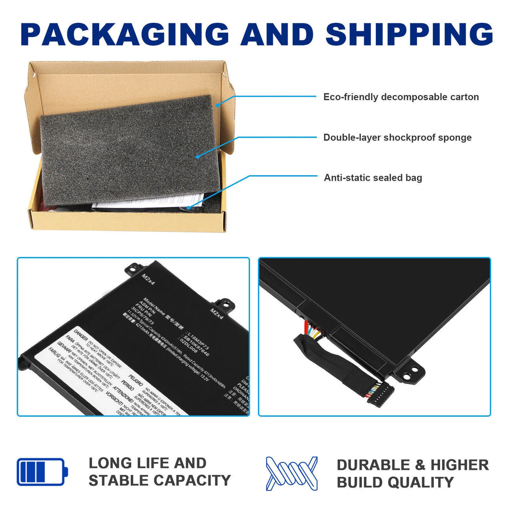 Battery L18L3P73 L18M3P73 L18M3P74 For Lenovo ThinkPad T490 T495 P43S P14S T14
