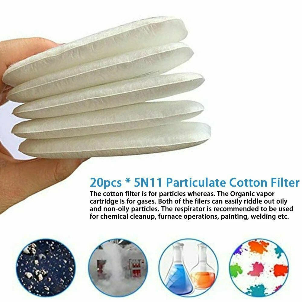2x6001CN Filter Cartridge+2x 501 Cover+10x 5N11 Cotton Filter for 6200 6800 7502