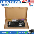 722KK Battery For Dell XPS 13 9310 9300 9380 (2020) 13.4" Series P117G P117G002