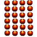 24 pc set ORANGE Jack-O-Lantern Pumpkin LED Battery Tea Light~HALLOWEEN~ FREE SH