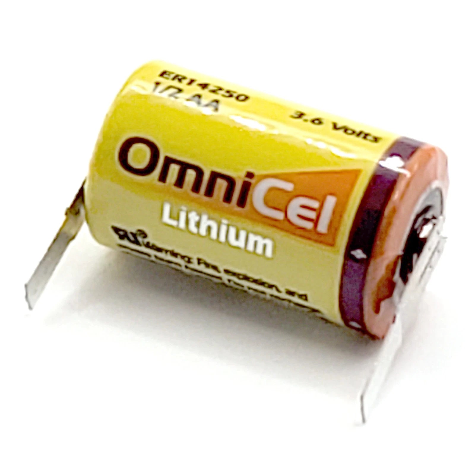 10pc OmniCel ER14250 3.6V 1/2AA Lithium Standard Battery Tabs Utility Telematics