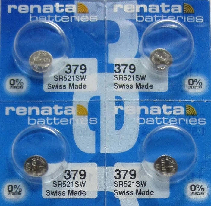 4 Renata Swiss Made SR521SW Watch Batteries