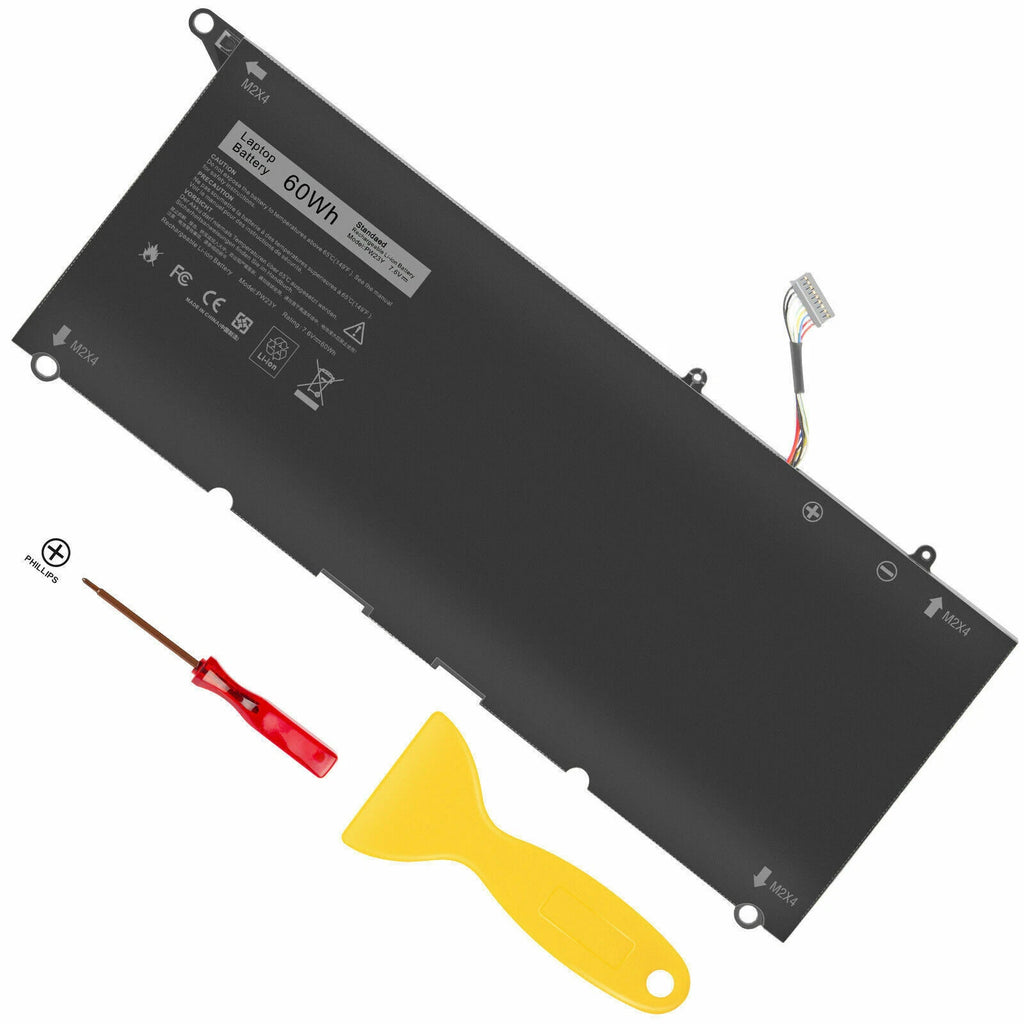 PW23Y Battery for Dell XPS 13 9360 XPS 2017 Series TP1GT 0TP1GT RNP72 60Wh