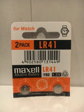 LR41 Maxell 192 (2 piece) LR41 AG3 392A 192 SR41 LR736 392 Alkaline Battery