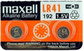 2 x Maxell LR41 /192 / AG3 / V3GA 1.5v Alkaline Button Cell Battery Batteries