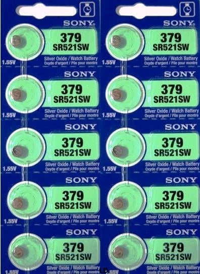 MURATA / SONY 379 SR521SW SR521 379 Watch Battery US Seller