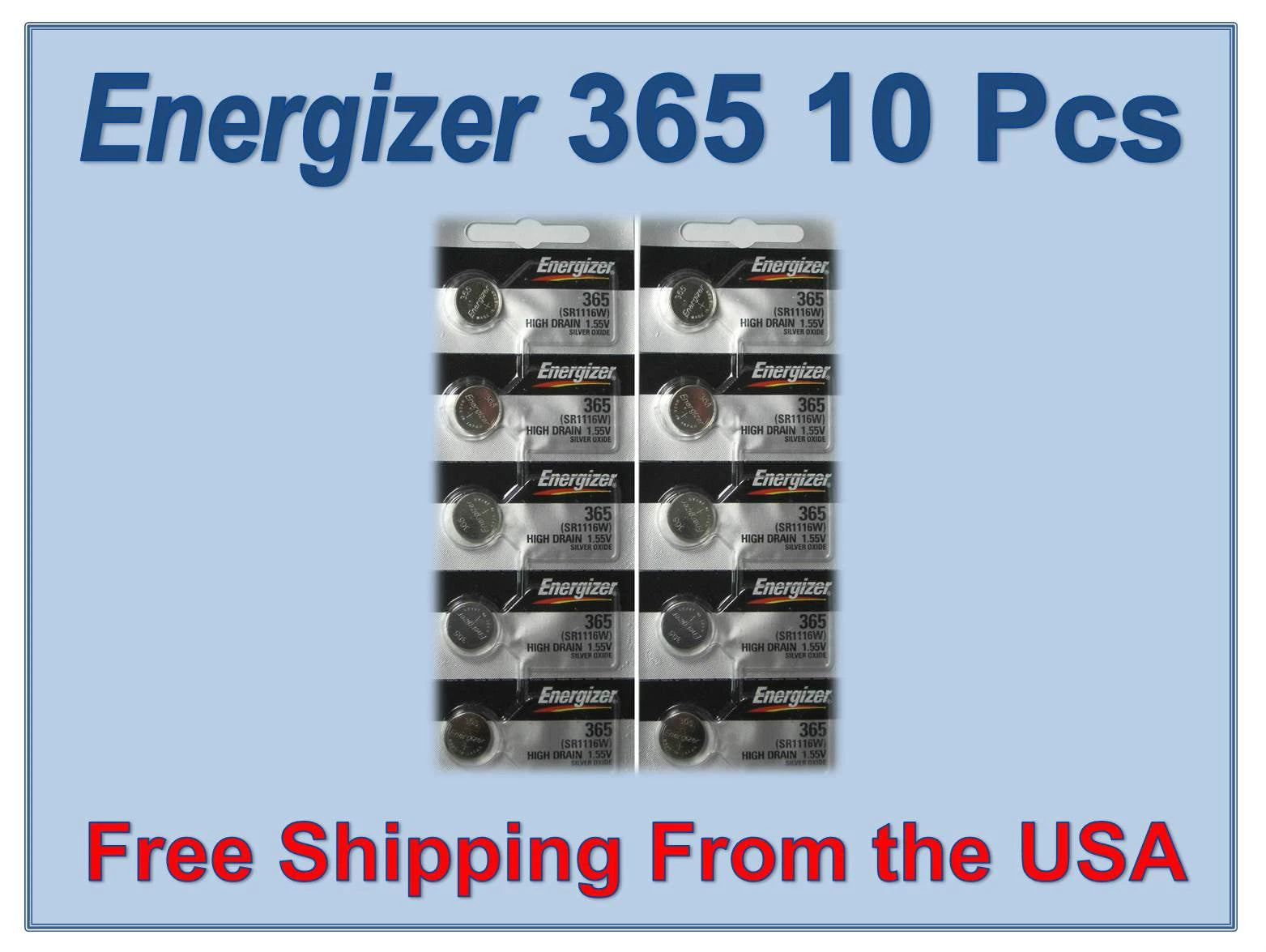 10 ENERGIZER 365 Batteries