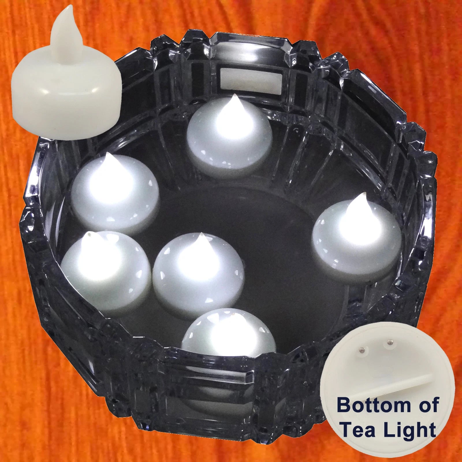 12 Flameless Floating LED tealight Battery operated Candle WHITE tea lights NEW