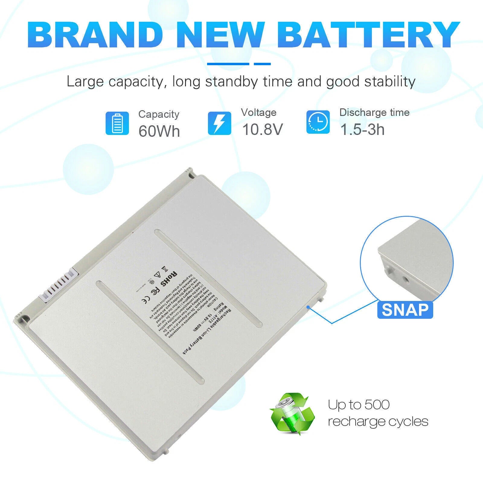A1175 Battery for Apple Macbook Pro 15" A1211 A1226 A1260 A1150 2006-2008
