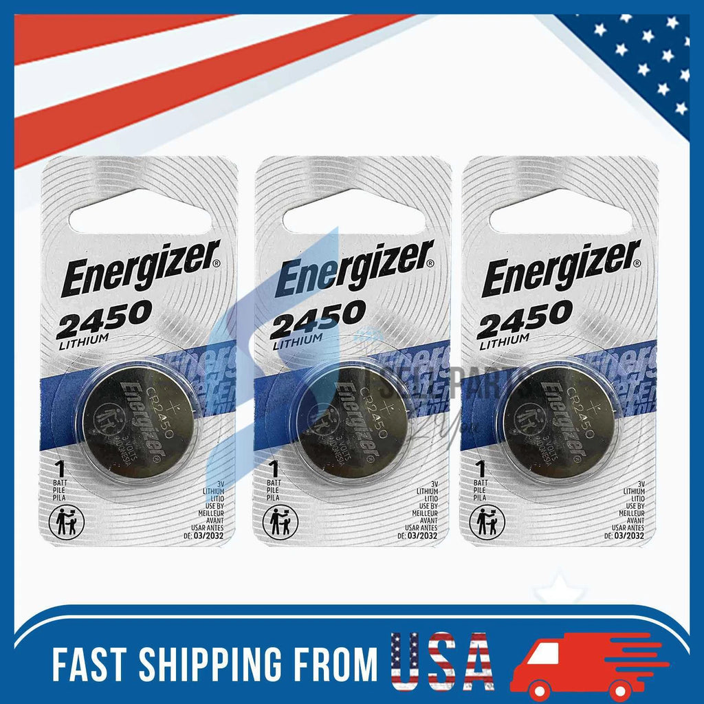 3 Pack New Fresh Energizer ECR2450 CR2450 BR2450 Lithium 3V Battery Exp 03/2032