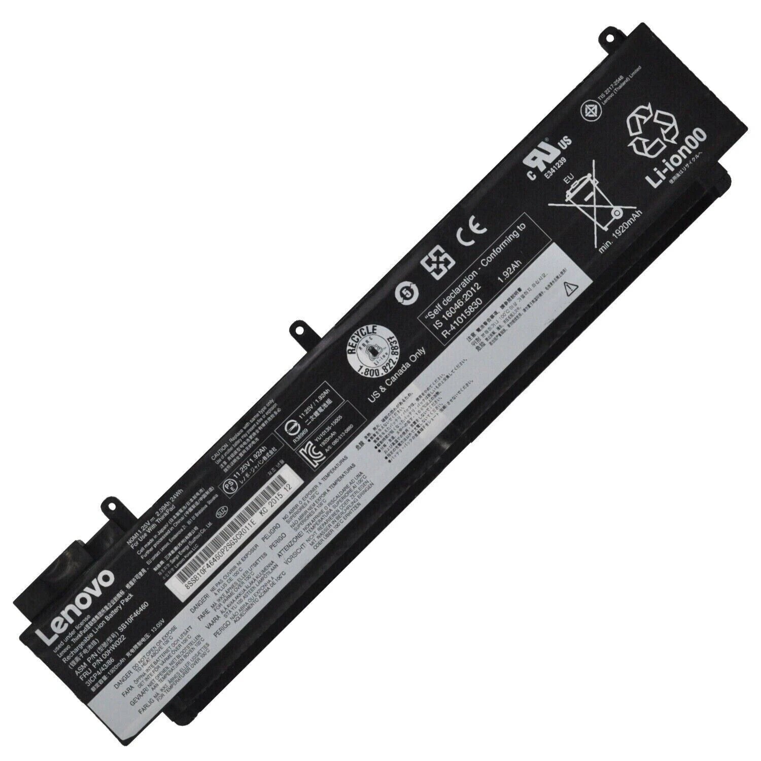 Genuine 00HW022 00HW023 Battery For Lenovo ThinkPad T460s T470s SB10F46460