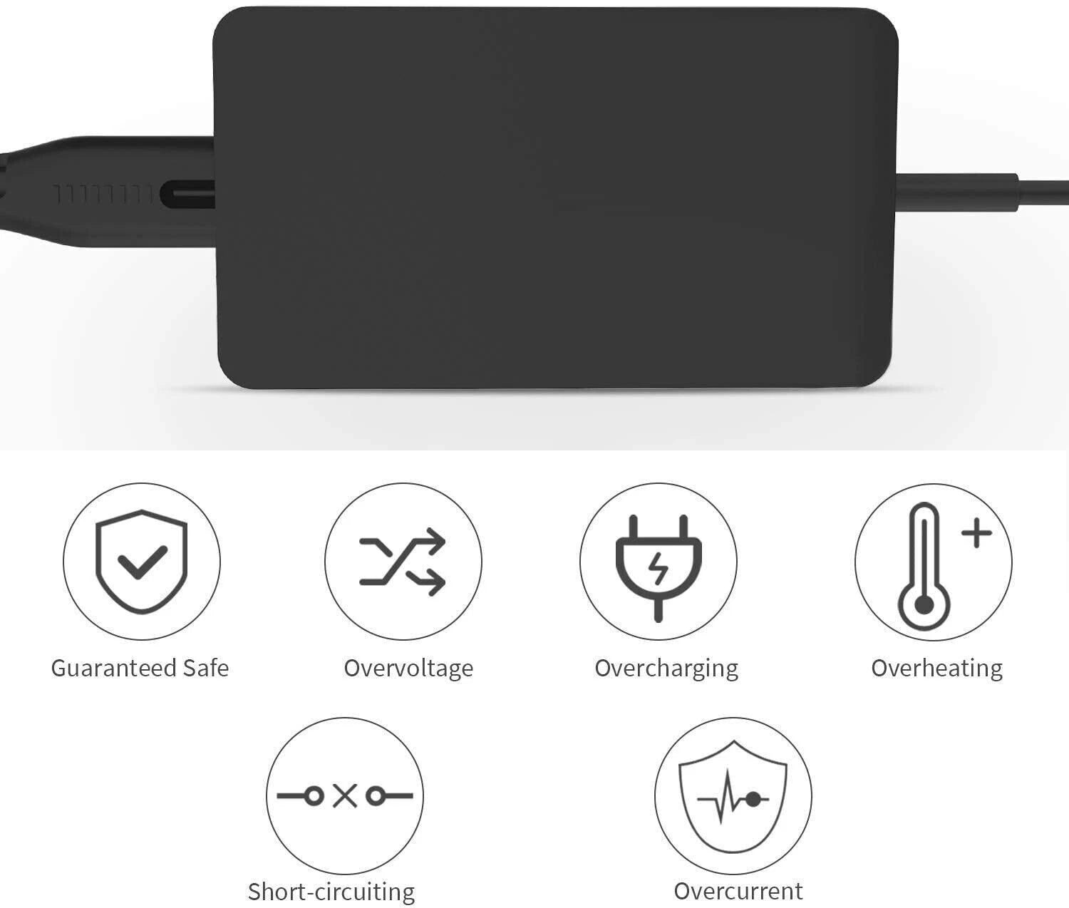 For Microsoft Surface Pro 3/4/5/6/7 Laptop Power Supply Charger Adapter 44W