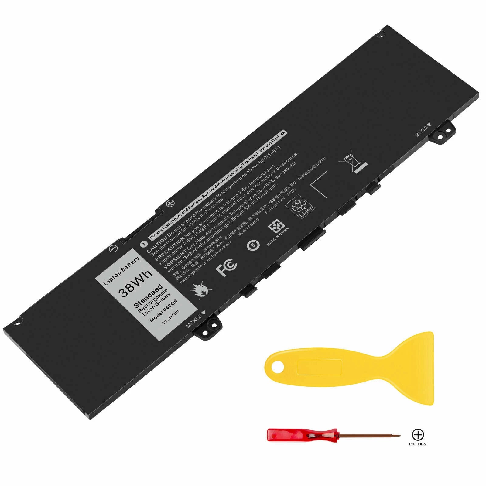 Battery For Dell Inspiron 13 7370 7373 7380 7386 P83G P87G001 F62G0 39DY5 RPJC3