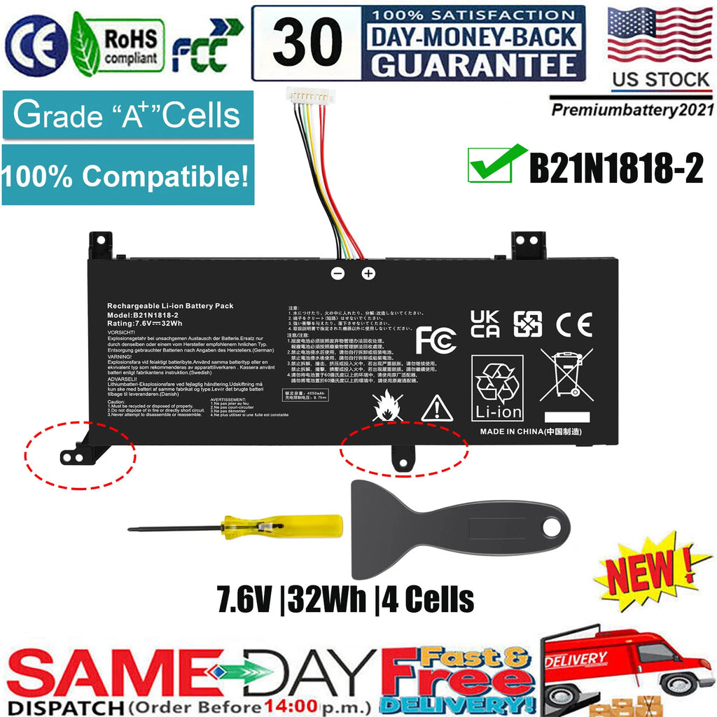 B21N1818-2 Battery for ASUS Vivobook 15 R564DA R564FA R564JA R564JA-UH51T C21N18
