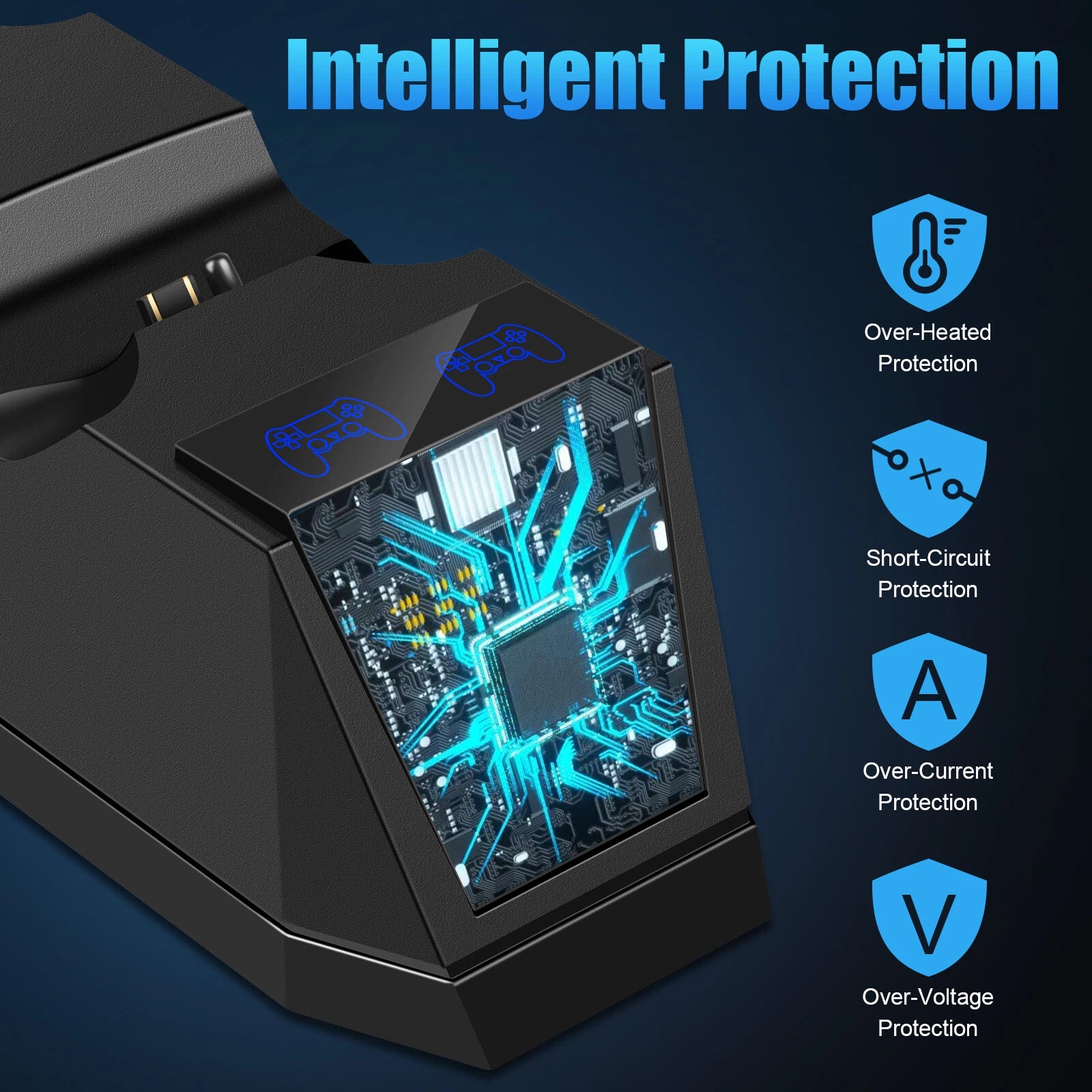 for PS4 Slim/Pro Dualshock 4 Controller Charger Charging Dock Station with LED