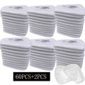 60PCS 5N11 Cotton Filter +2Pcs 501 Retainer Cover For 6001/6200/7502/7000 Series