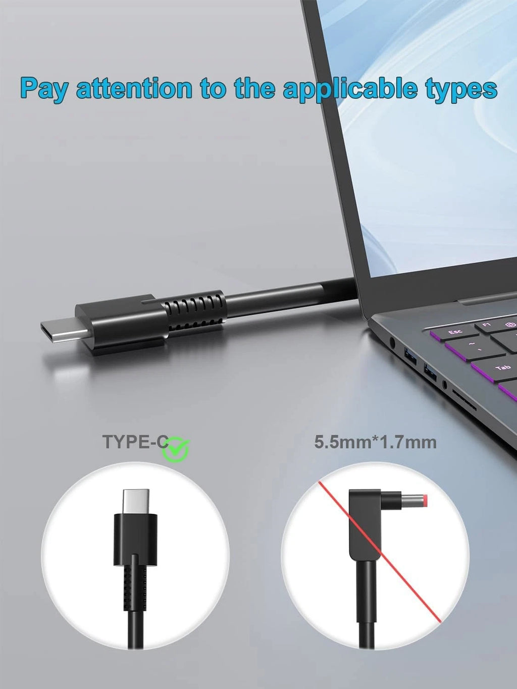 65W USB-C Adapter Charger for NOCO Boost X GBX45 GBX55 GBX75 GBX155 Jump Starter
