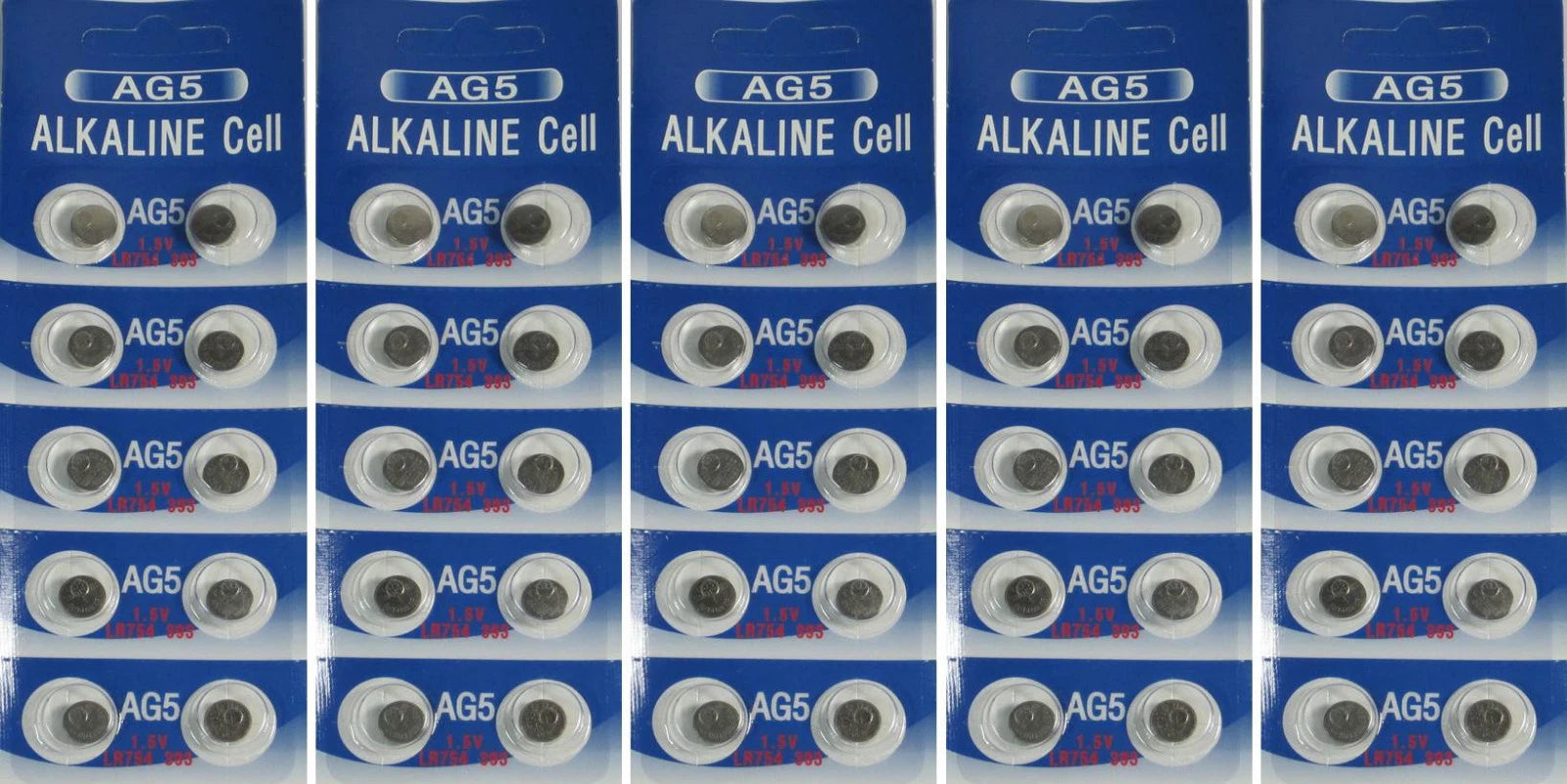 50 AG5 LR754 393 SR48 1.5 Volt Alkaline Cell Watch Batteries Ships From USA