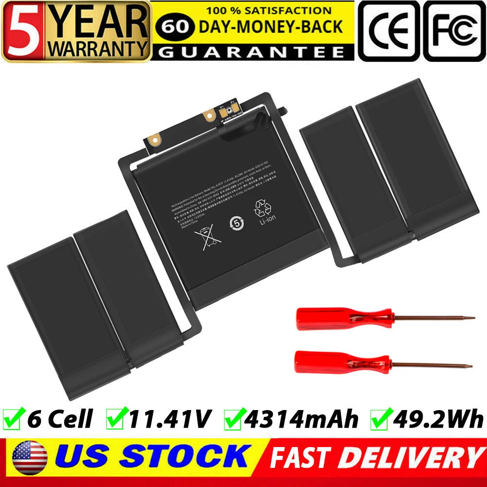 A1819 Battery for APPLE MacBook Pro 13" A1706 MLH12LL/A MPXV2LL/A