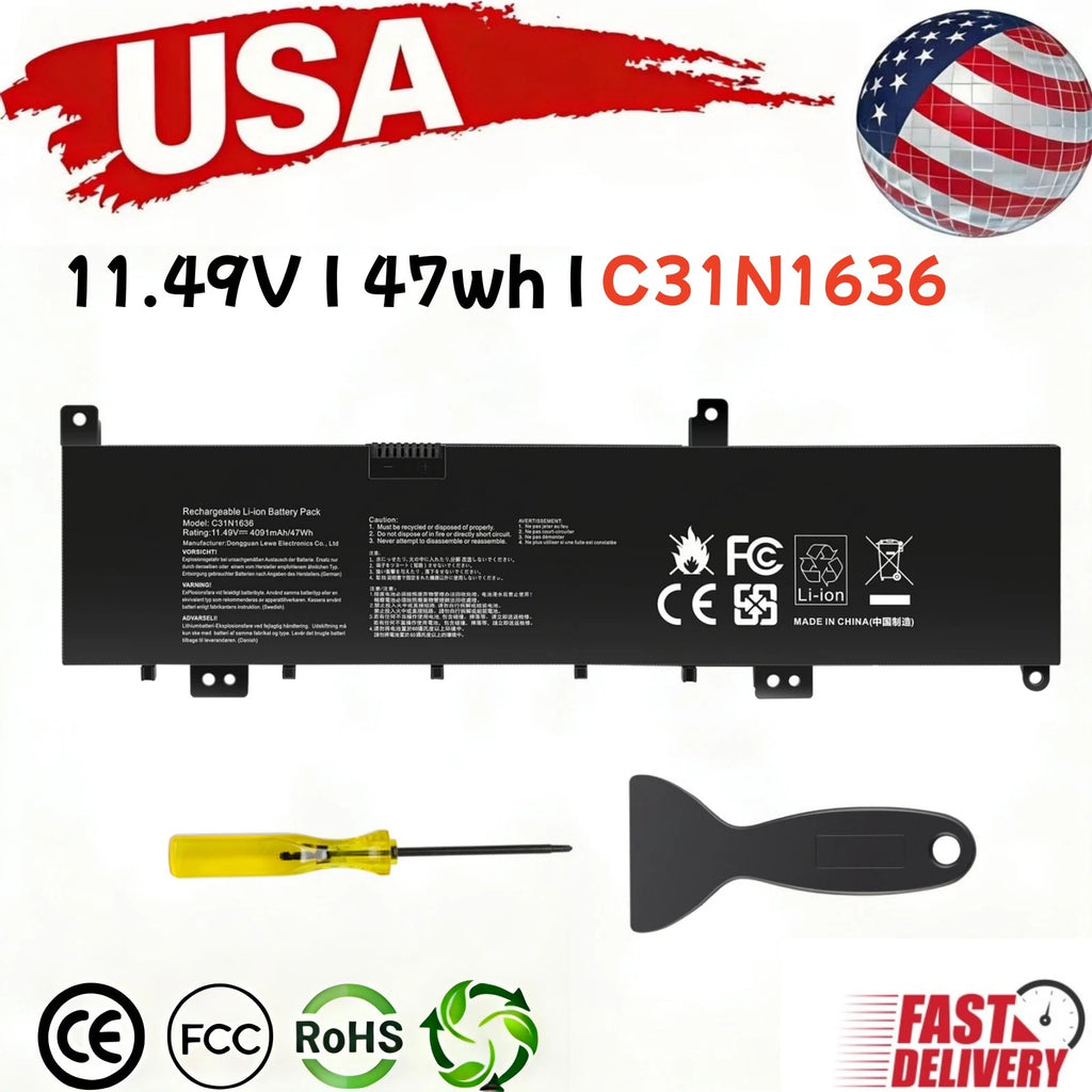 C31N1636 Battery for ASUS VivoBook Pro M580V N580GD N580VD X580VD X580GD