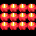 Submersible Waterproof Battery LED Tea Light ~ Wedding Decoration~Red~ 12 Pack