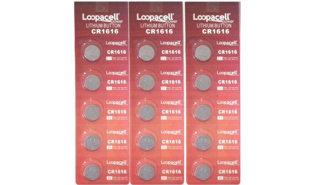 15 NEW CR1616 3V Lithium Coin Battery FRESHLY NEW! LOOPACELL BRAND!!