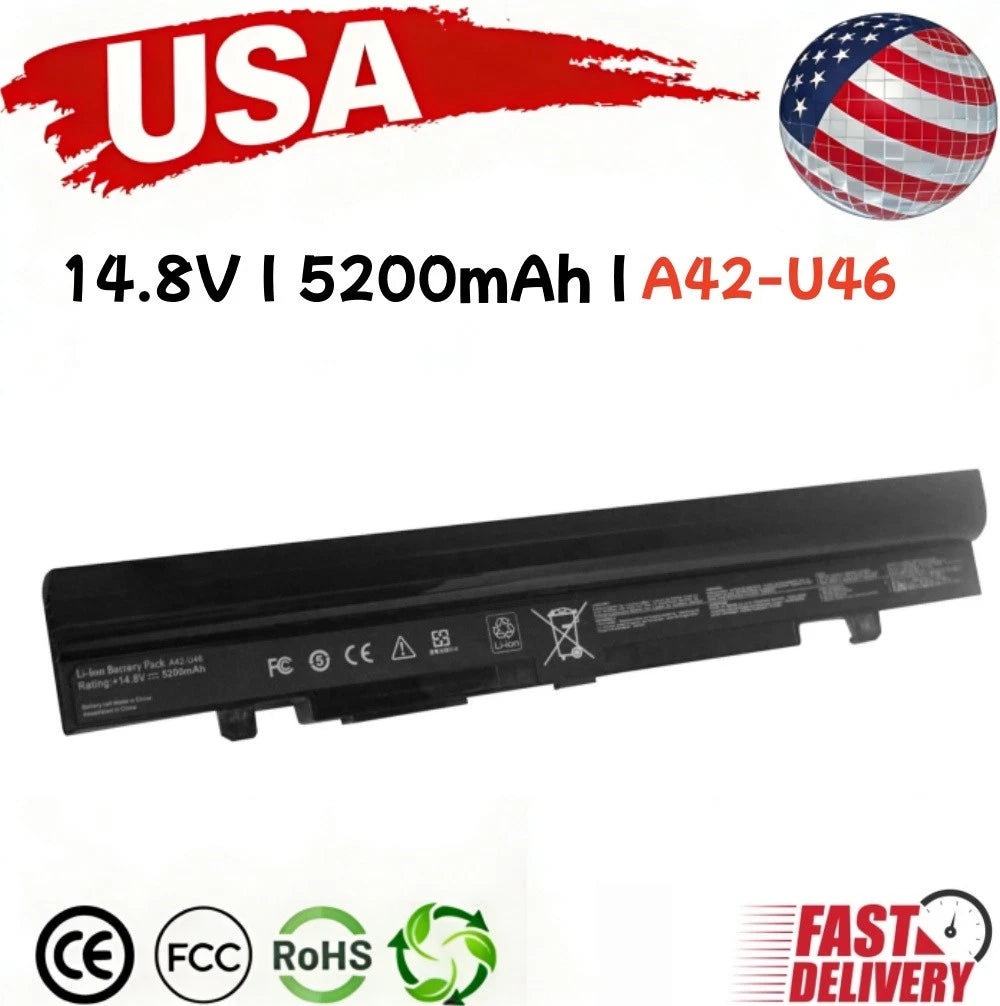 A42-U46 Battery for Asus U56 U56J U56JC U56S U56SV U56E 4INR18/65 4INR18/65