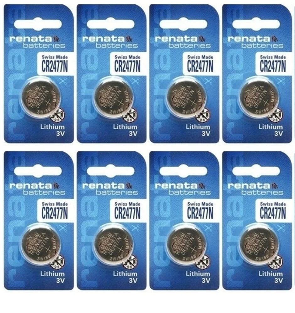 8 Renata CR2477N 3V Swiss Made Lithium Button Cell Battery