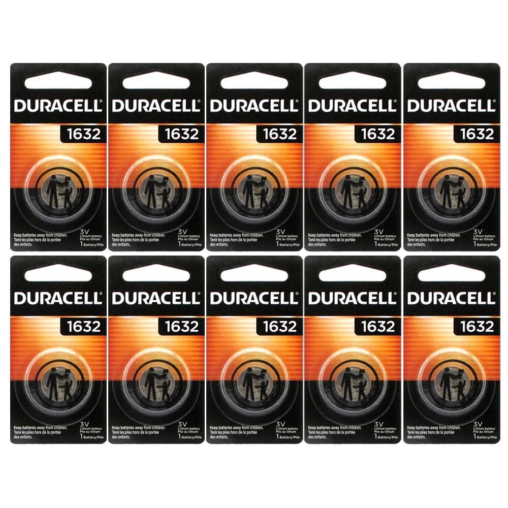 10 Duracell Watch/Electronic DL 1632 CR1632 Lithium Batteries