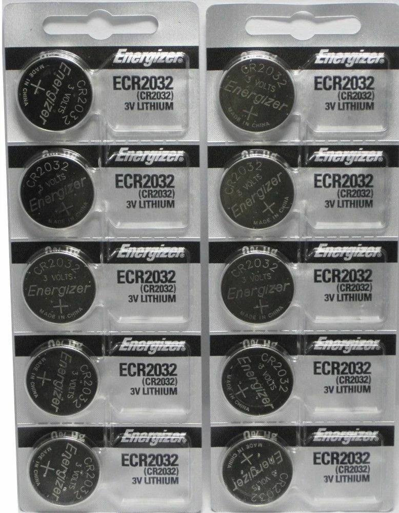 10 x Energizer ECR2032 Genuine Fresh Date CR2032 2032 Lithium 3V Batteries