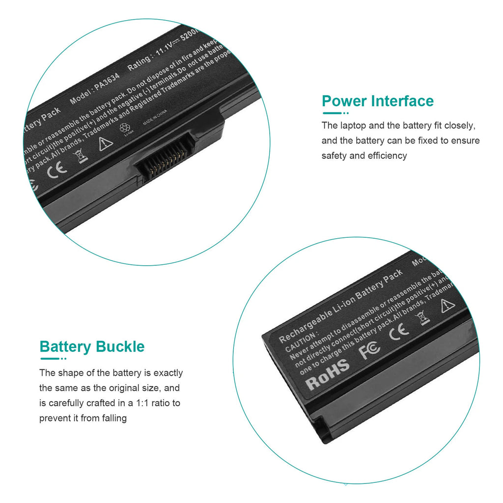 Battery for Toshiba Satellite PA3634U-1BAS PA3634U-1BRS A660 A665 L650 L700 C655