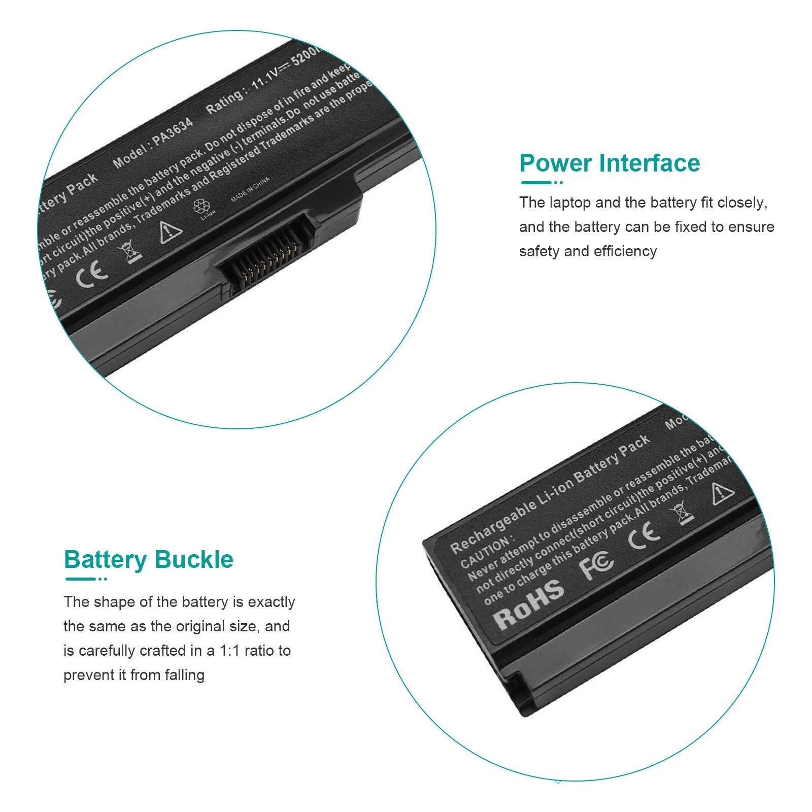 Battery for Toshiba Satellite PA3634U-1BAS PA3634U-1BRS A660 A665 L650 L700 C655