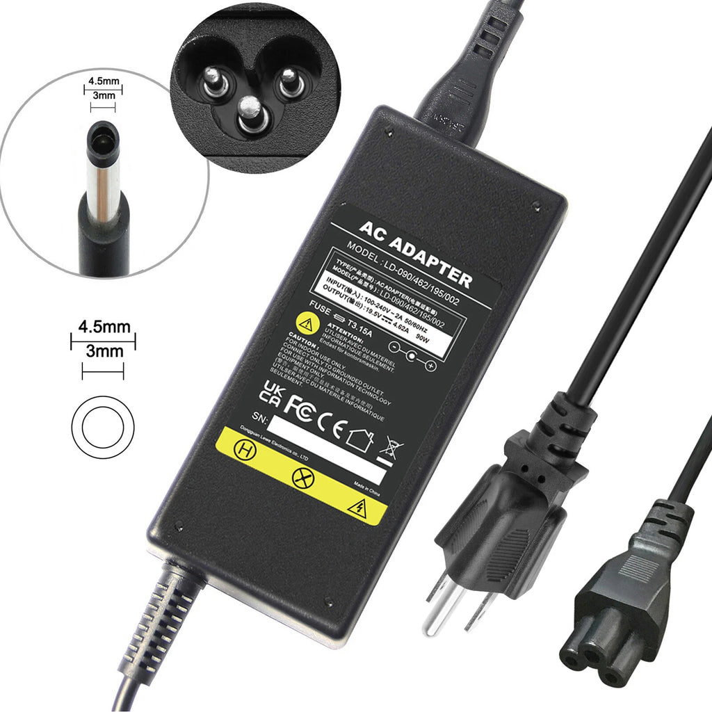 For Dell Inspiron 15 3520 3521 Ac Power Adapter Charger Laptop 65W 90W 19.5V