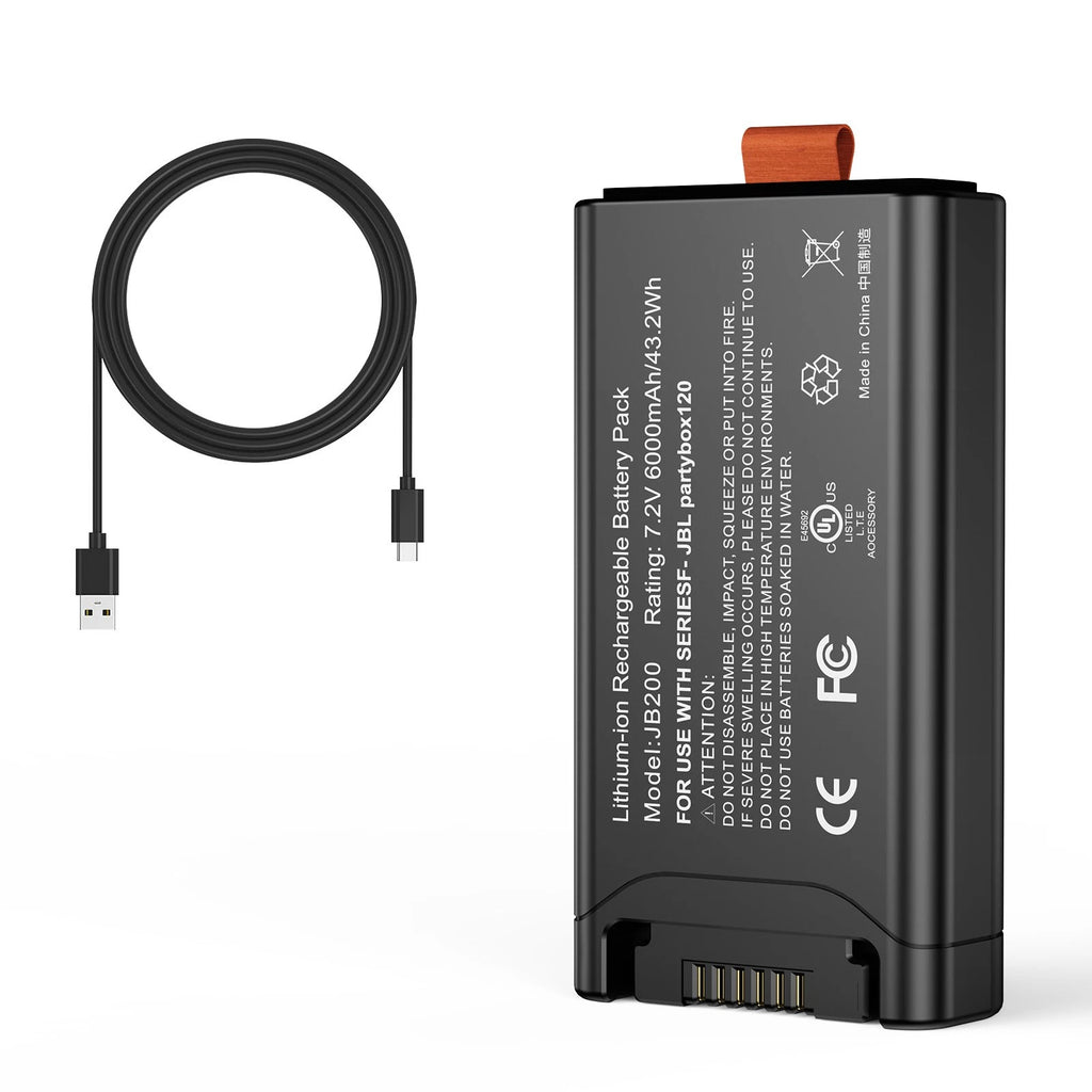 ??Replace Battery for JBL PartyBox Club 120 Portable Speaker Battery 200 6000mAh
