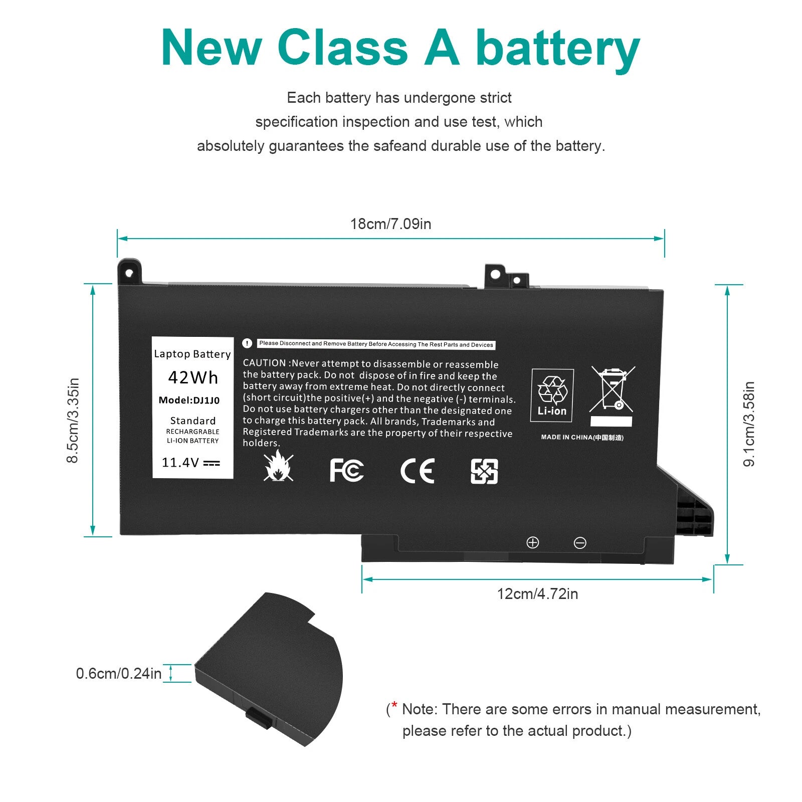 DJ1J0 Battery For Dell Latitude 12 7000 7280 7480 Series PGFX4 ONFOH 451-BBZL