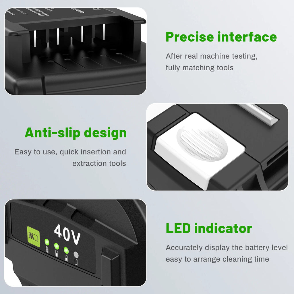For Ryobi 40V 6.0AH Battery & Charger Lithium-Ion 40-Volt With LED OP4060 OP4026