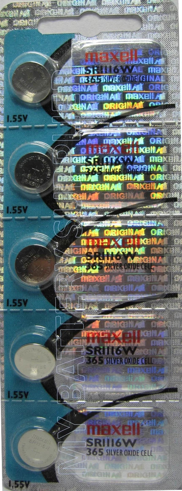 Maxell 365 Button Cell Watch Batteries 5 Pcs