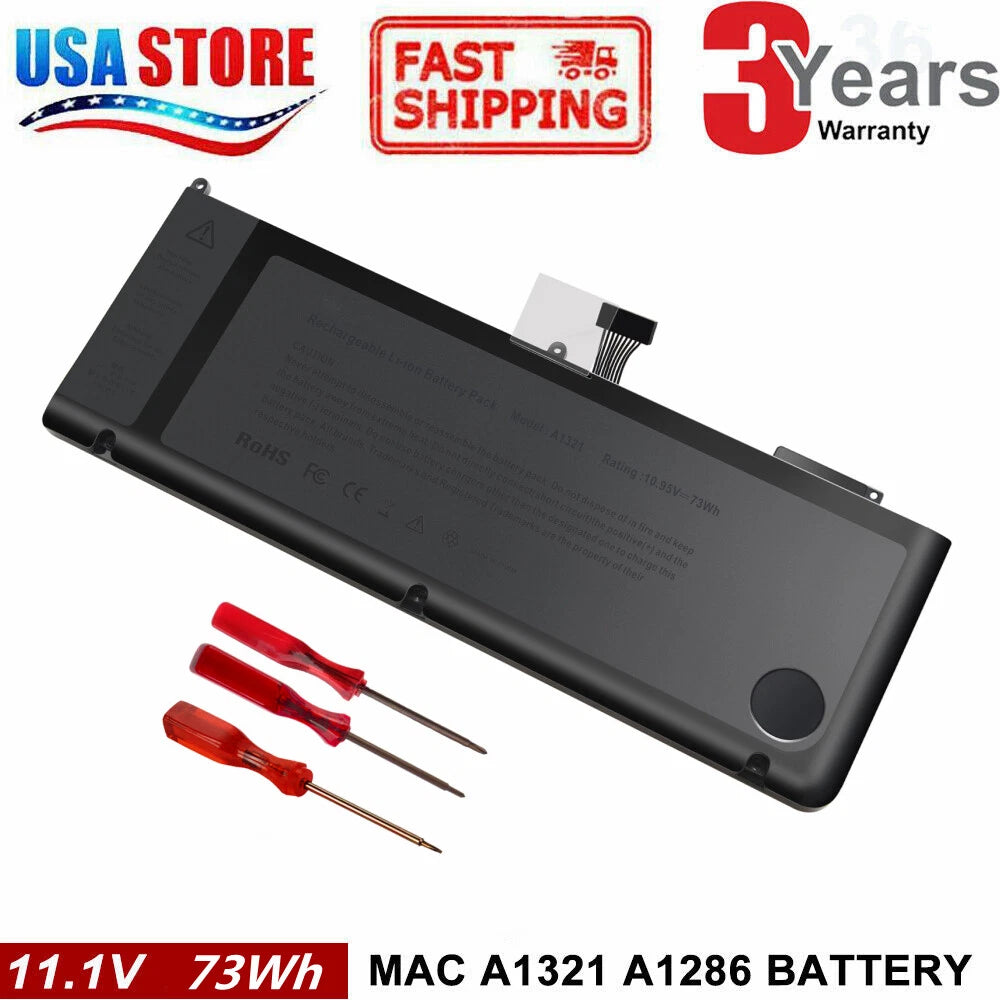 For Apple A1286 MacBook Pro15 Battery A1321 3ICP5/81/77-2 11.1V 62Wh 020-6766-B